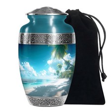 Beach Horizon Memorial Urns for Ashes Adult Female, Decorative Urn 10 Inch