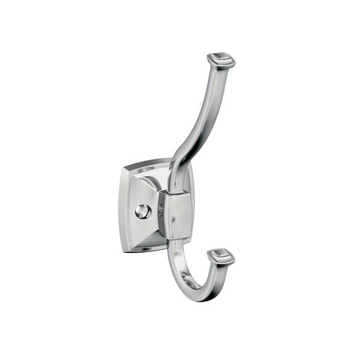 H3700226 | Kinsale Double Prong Decorative Wall Hook | Polished Chrome Hook f...