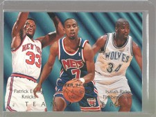 1994-95 NBA Fleer Team Leaders Card #6 of 9 Patrick Ewing / Rider / Anderson