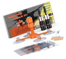 Windshield Repair Kit, Windshield Crack Repair Kit with Suction Cup, Quick Gl...