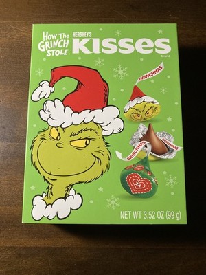 HERSHEY'S KISSES Grinch Chocolate Christmas Candy Holiday Gift Limited Edition