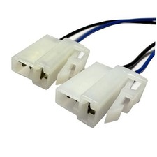 2Pcs Universal Electric Cooling Fan 2 Terminal Pigtail Plug Wire Harness