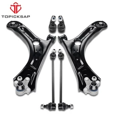 Control Arm Kit Ball Joint Sway Bar Stablizer Tie Rod for 12-17 VW Beetle Passat