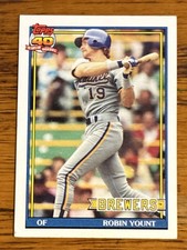 Topps 1991 40 Years Robin Yount #575 Milwaukee Brewers Hall of Fame Card