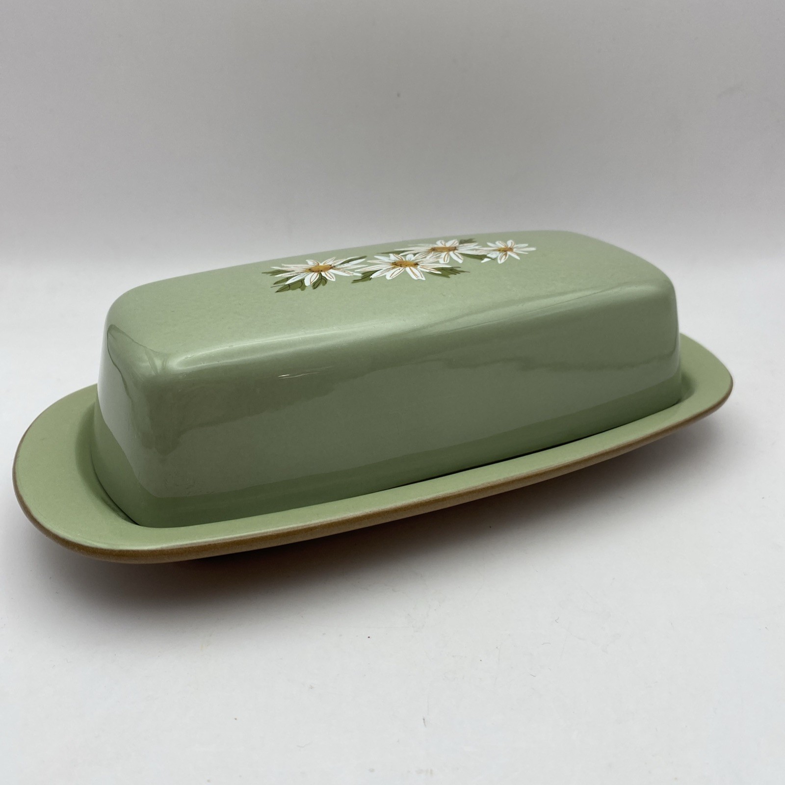 Vintage Taylor Smith & Taylor Lazy Daisy Butter Dish Ceramic Ironware MCM