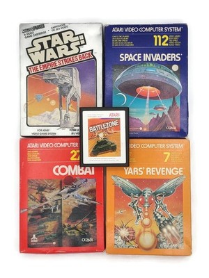 Atari Video Computer System Game Lot Star Wars Space Invaders Yars' Revenge
