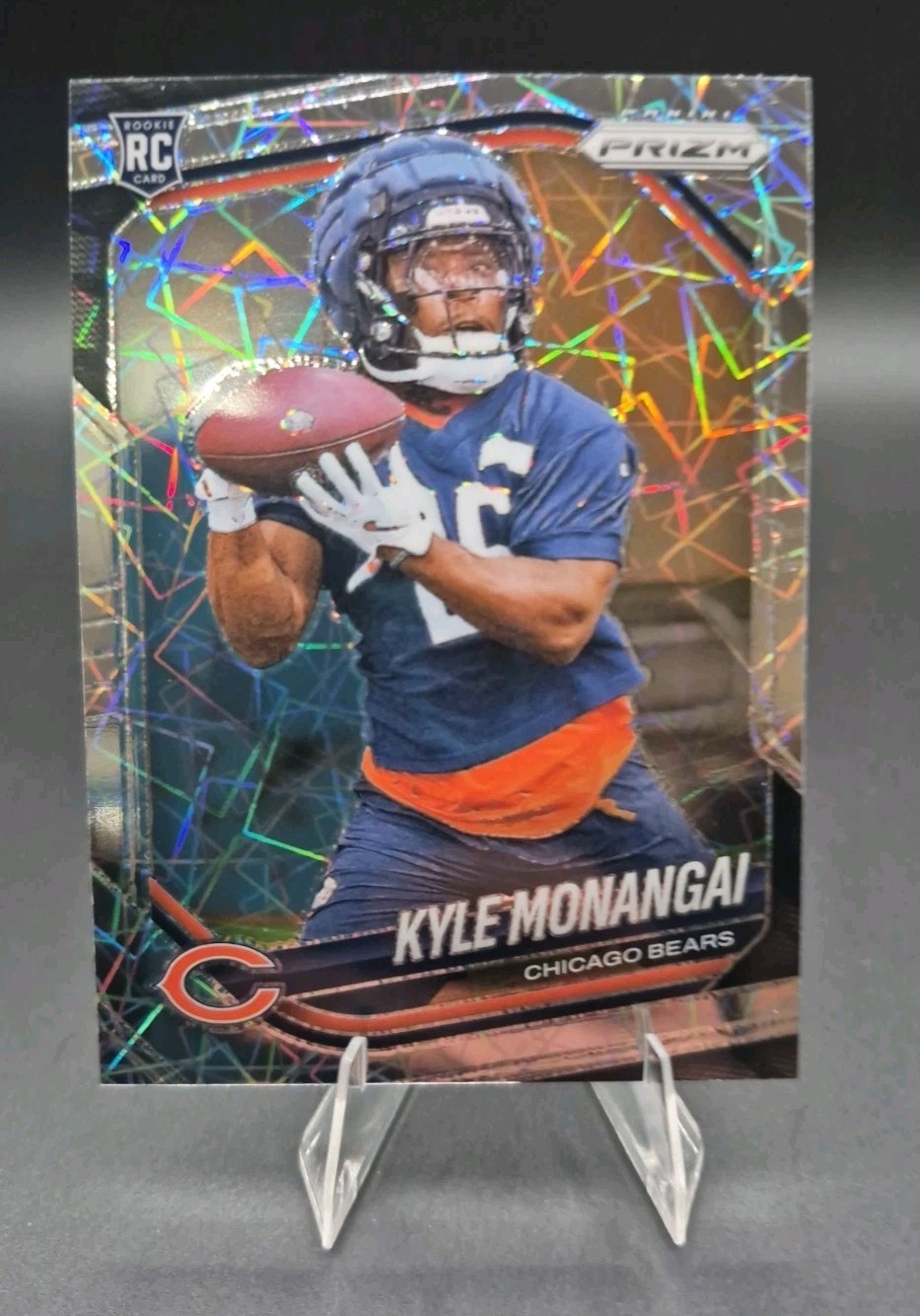 2025 Panini Prizm Kyle Monangai #348 Lazer Prizm RC Chicago Bears