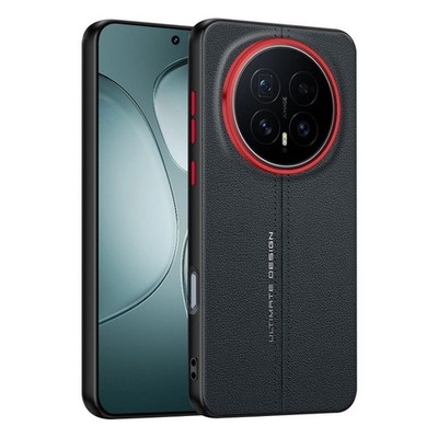 Fashion Suture pattern Matte PU leather Back Case For Honor Magic8 Pro / Magic8