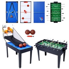5-in-1 Multi-Game Table - Billiards, Push Hockey, Foosball, Ping Pong, and Baske