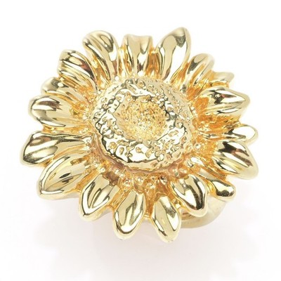 Graziella Ring 23K vergoldet Electroform poliert Sonnenblume