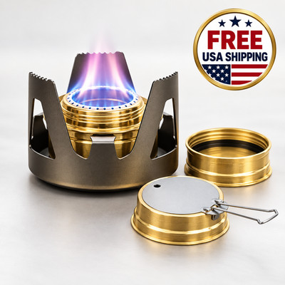 Outdoor Mini Portable Alcohol Stove Burner for Backpacking Hiking Camping Tool