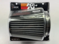 K&N RG1001WTL Performance Cold Air Intake Air Filter 3", 3.5", 4" In, 5.5" Tall