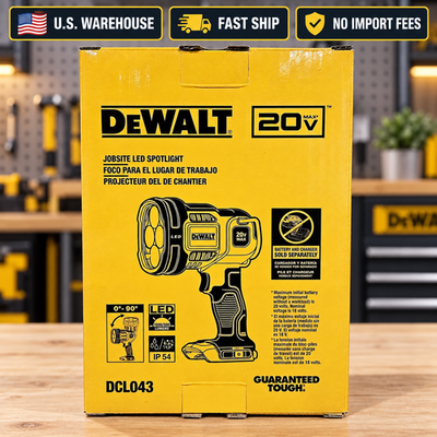 DEWALT DCL043 20V MAX Jobsite LED Spotlight - Yellow (Body Only