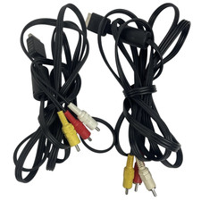 2 x Genuine Sony OEM RCA AV Audio/video Cable For PlayStation PS1 PS2 PS3 6Z
