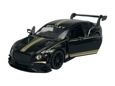 KINSMART BENTLEY CONTINENTAL GT3 SCHWARZ 1:38 NO BOX DIE CAST METAL MODEL NEU 
