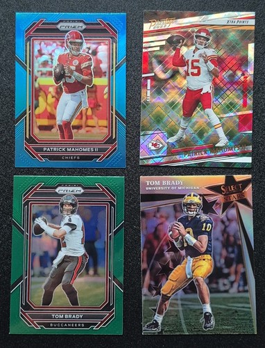 NFL 20 Card Lot Mahomes Brady Trevor Lawrence /10 Lamar Jackson PSA 7 Autos