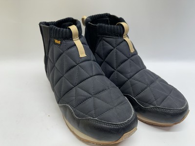 Teva Ember Mid Quilted Slippers Winter Boots Black Size 9