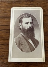 Antique Victorian Man Beard CDV Photo Photograph Grand Rapids Michigan