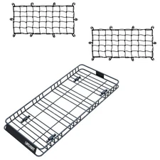 LWTURMRT 84" Heavy Duty Roof Rack Cargo Carrier Basket Extension Travel W/,Net