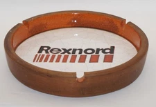 Rare REXNORD Logo Ceramic & Tile Ashtray / Waiting Room / Executive Office Decor
