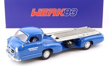 1:18 WERK83 Mercedes Race Transporter Das Blaue Wunder 1955 Blue