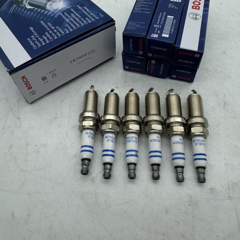 6X FR7NPP332 Spark Plugs Platinum For BOSCH BMW X3 X5 E60 E83 E85 E90 N51 N52