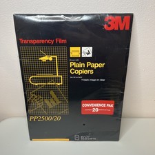 3M (20 Sheets) PP2500 Transparency Film for Plain Paper Copiers 8.5" x 11"