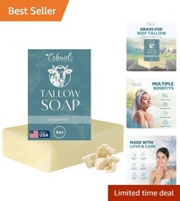 Moisturizing Beef Tallow Soap Bar - Gentle Solution for Dry, Itchy Skin - 4oz