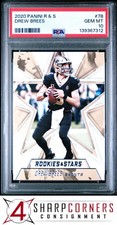 2020 PANINI ROOKIES & STARS #78 DREW BREES SAINTS HOF PSA 10