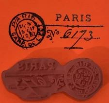 Stampers Anonymous Tim Holtz Vintage Parisian Paris Postmark Cling Rubber Stamp