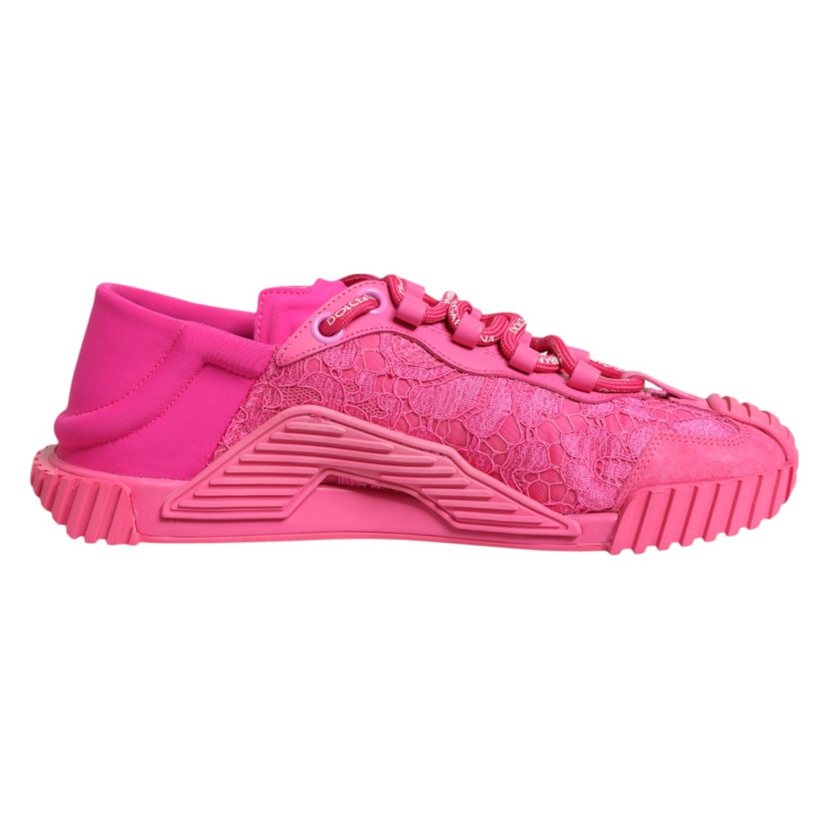 DOLCE & GABBANA Shoes Pink Lace Airmaster Low Top Sneaker R-38.5 L