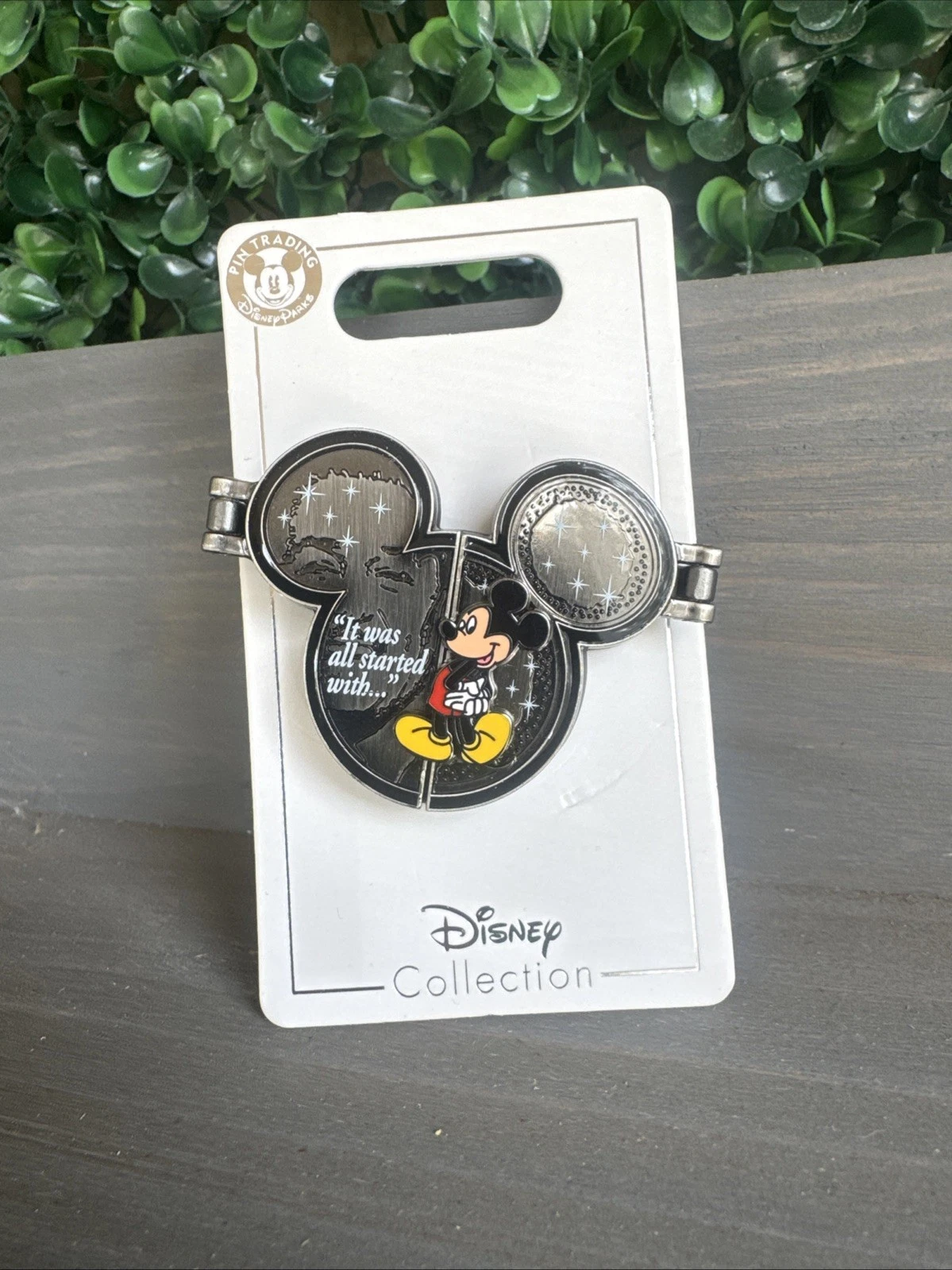 Disney Collection Mickey Mouse Walt Disney “It Was All Started With a Mouse” Pin