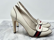 Vtg GUCCI SZ 8B high heels shoes women classic leather pump