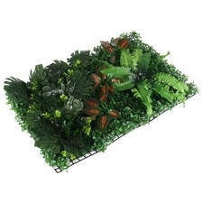 Kuenstliches Gras- DIY Miniatur Rasen, Garten Verzierung,Rote Blaetter X6D37830
