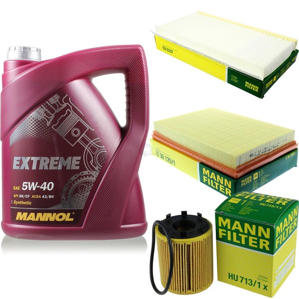 MANN-FILTER Inspektionspaket 5L Mannol Extreme 5W-40 FüR Vauxhall Corsa Mk Ii-image