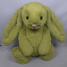 RARE Jellycat - Bashful Moss Bunny - Medium Plush Soft Toy 12" Woodland Rabbit