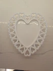 Vintage Westmoreland Milk Glass Heart Tray 7" Wide  8" Length