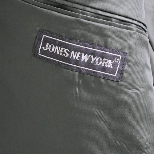Vtg Jones New York 44R 34x34 Green Wool Double Breasted USA Made Mens Suit - Picture 4 of 12