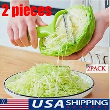 2pc Stainless Steel Vegetable Peeler & Slicer - Wide Mouth Kitchen Tool - NEW