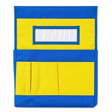 Chairback Storage Pocket with Name Tag Window School Chair Pockets Space-Saving