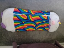 Happy Napper Sleeping Bag Unicorn Design For Kids Rainbow Pattern Soft & Warm