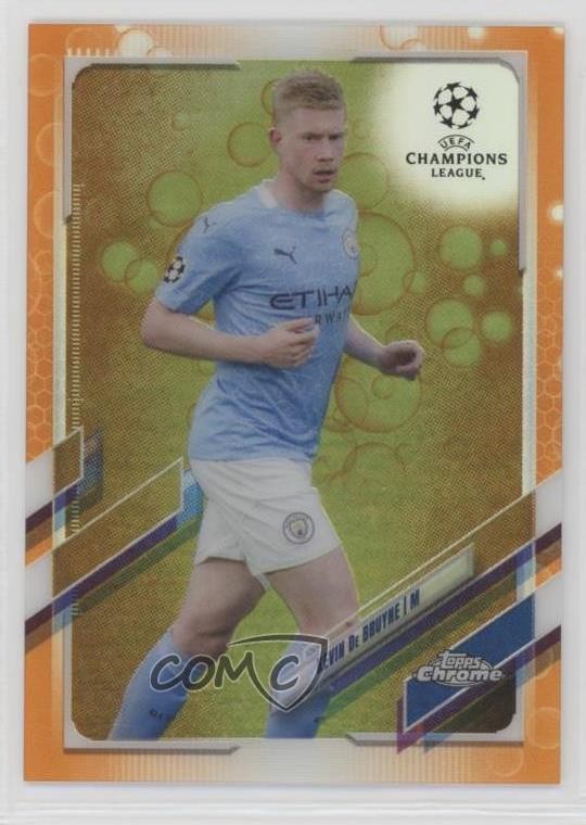 2020-21 Topps Chrome UCL Orange Bubbles Refractor Kevin de Bruyne #18 i4v
