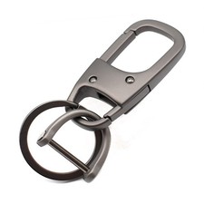 Metal Keychain Car Fob Key Chain Holder Clip with Detachable Valet Key Ring ...