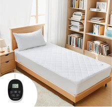 Heated Mattress Pad Twin Size, 12 Heating Levels, 1-12 Hour Auto Shut Off,