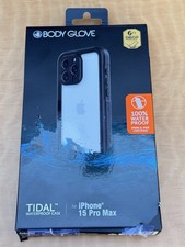 Body Glove Tidal Waterproof Case iPhone 15 Pro Max Black Clear OB