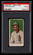 EDDIE COLLINS PSA 2 GOOD 1909 E90-1 AMERICAN CARAMEL BASEBALL CARD PHILADELPHIA
