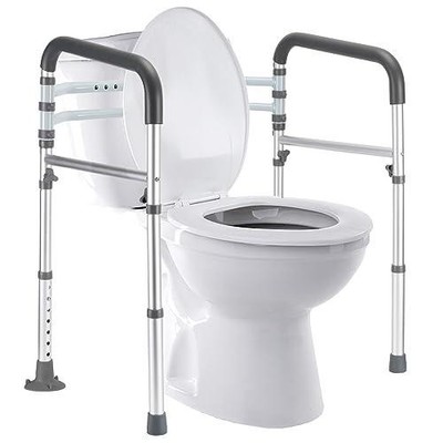 Lianjindun Toilet Safety Rails, Adjustable Toilet Frame for Elderly, Seniors, Ha