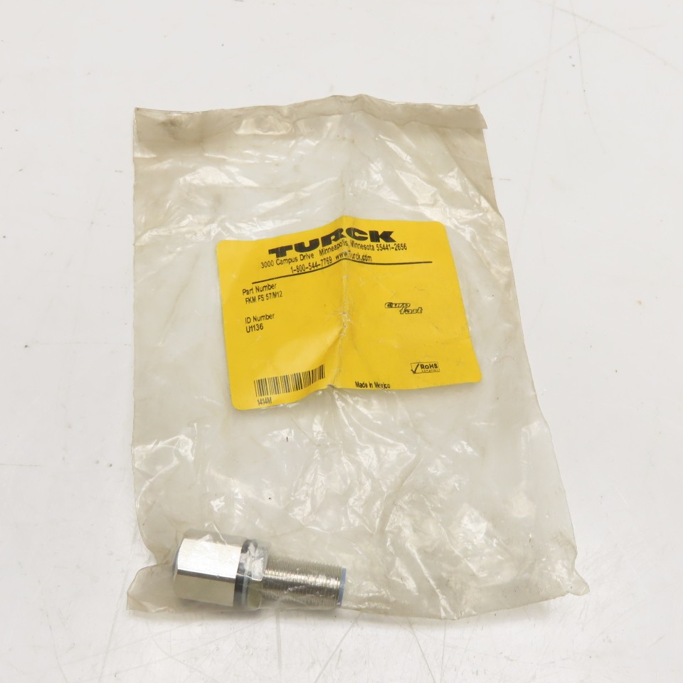 Turck FKM FS 57/M12 DeviceNet M12 5-Pin Eurofast Panel Feed-Through Receptacle