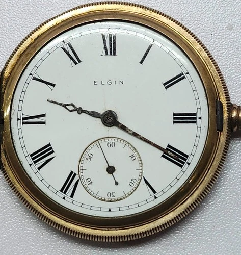 Antique 1906 ELGIN 16s Pocket Watch 7J Grade 291 Gold Filled - FOR  Parts/Repair