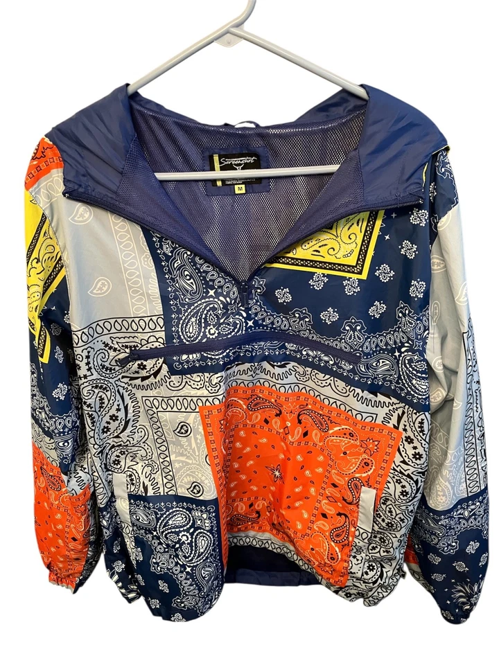 Marca de captura de pantalla para hombre cortavientos ligero con capucha cremallera azul marino - mediano Foto 2 de 4